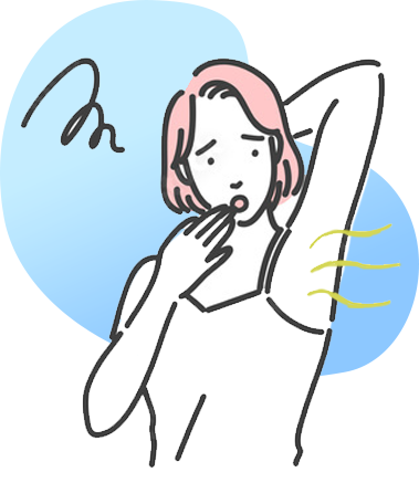 脇臭に悩む女性