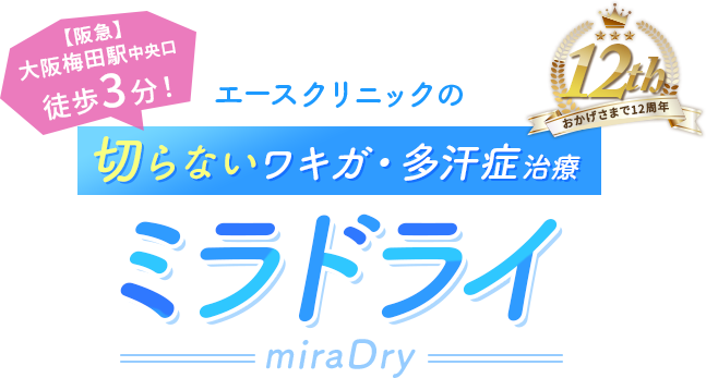 切らないワキガ・多汗症治療 ミラドライ